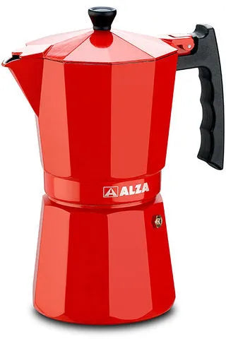 ALZA LUXE RED Caf. italiana aluminio full-induction 9 tazas