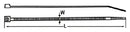 Nylon-Schelle 2,5x203 mm weiß