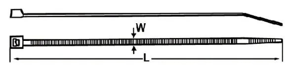 Nylon-Schelle 2,5x203 mm weiß