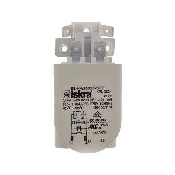 Condensador filtro lavadora Balay 00623842 0,47 µF antirruido