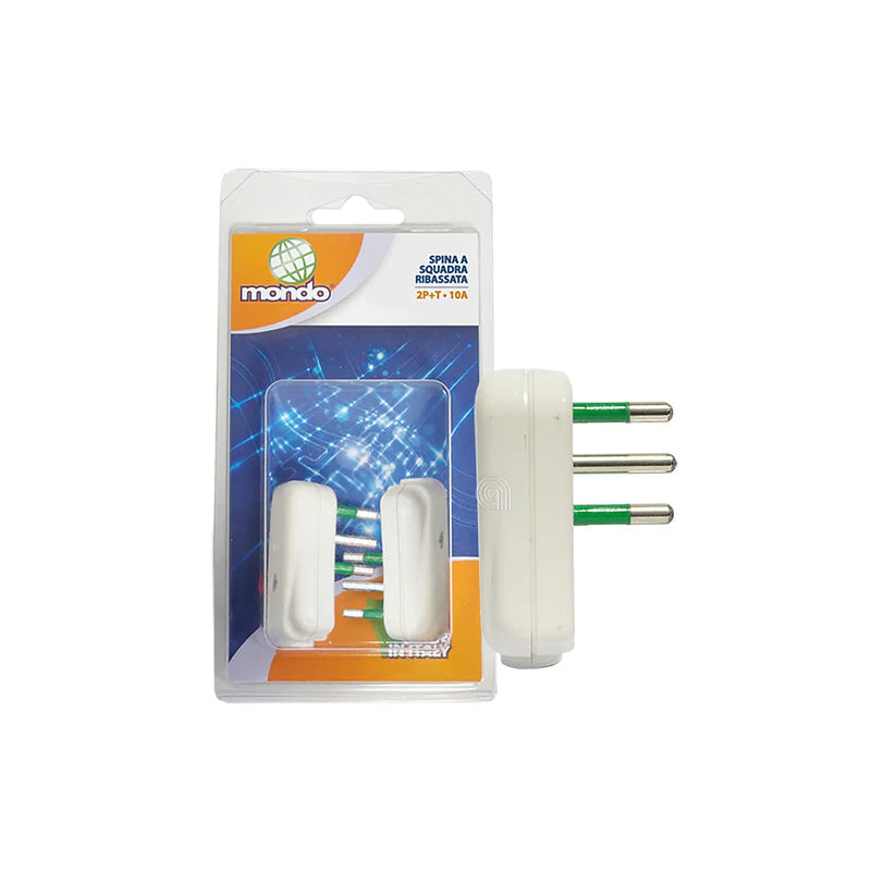GBC - Abgewinkelter Flachstecker 2P+T 10A - AST-55301170