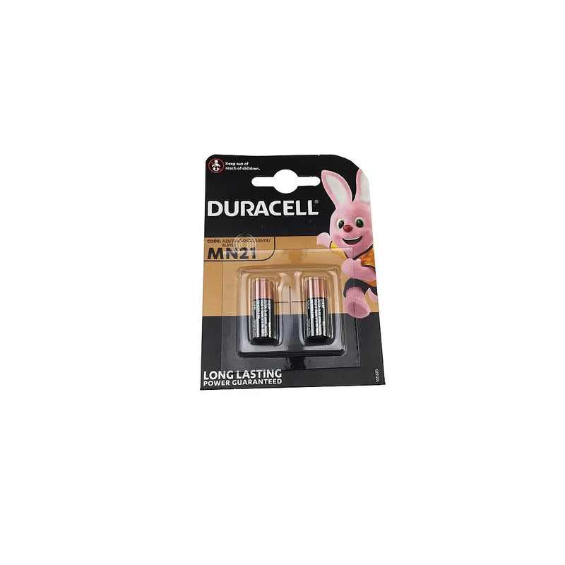 set 2 pilas alcalinas 12v mn21 duracell para mandos y alarmas