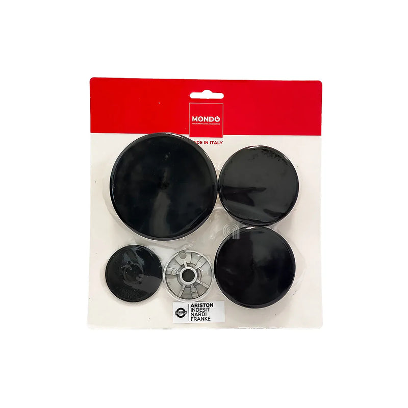 WHIRLPOOL, ARISTON, INDESIT - Satz Brennerdeckel und Brenner Herd - 55605004