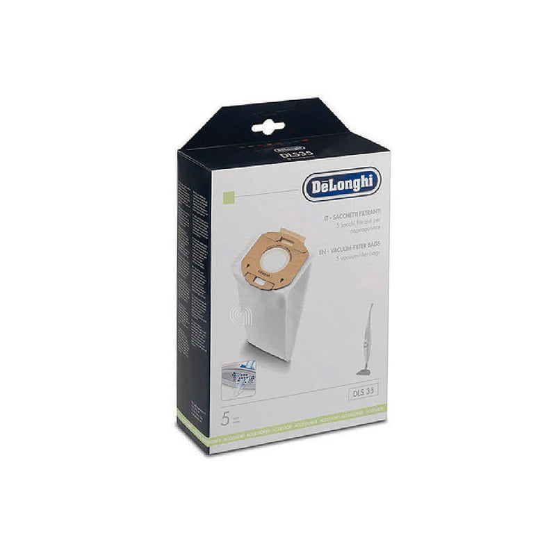 Set mit 5 originalen Staubsaugerbeuteln für De Longhi DLS35