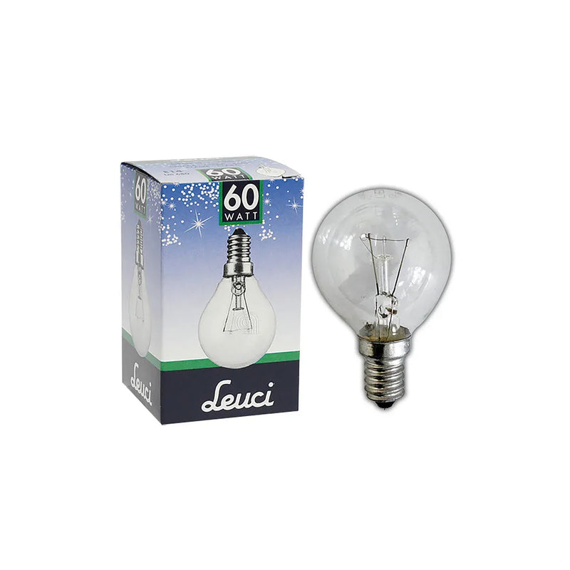 Lampadina 60W E14 sfera clara recambio Leuci 55304008