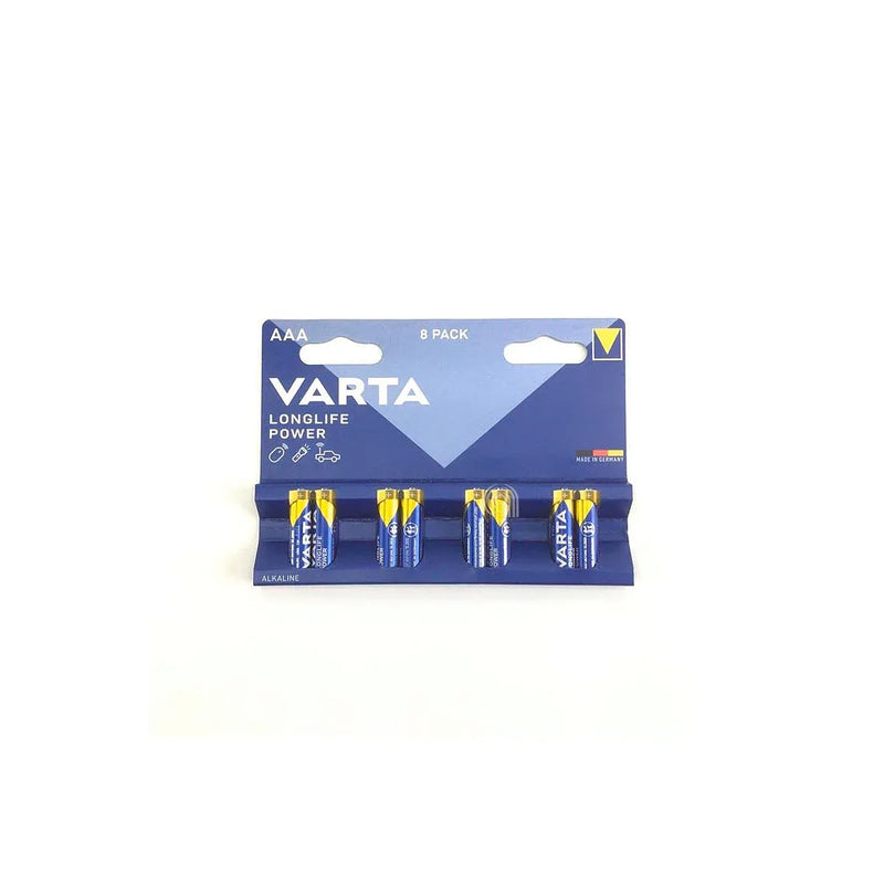 set 8 pilas ministilo aaa high energy varta 1,5v alcalinas