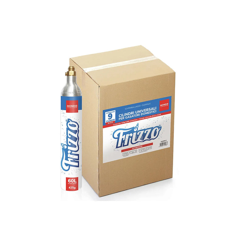 FRIZZO, UNIVERSAL, WELT - Kasten mit 9 CO2-Flaschen 425g Wasserspender - AST-55409073