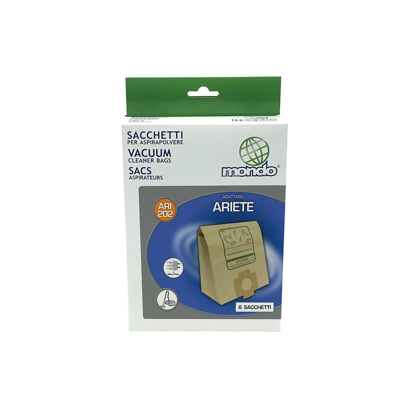 ARIETE - Set mit 6 Staubsaugerbeuteln - AST-ARI202