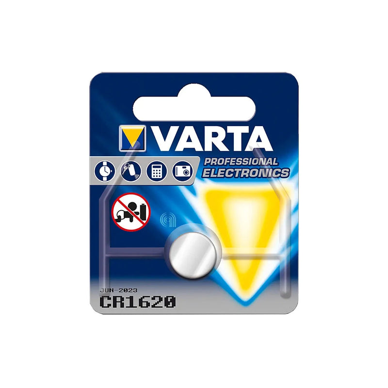 Pila botón litio CR1620 Varta 70 mAh para dispositivos electrónicos