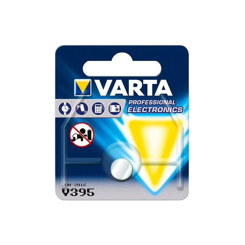 Pila botón plata V395 Varta 1,55V para relojes y dispositivos