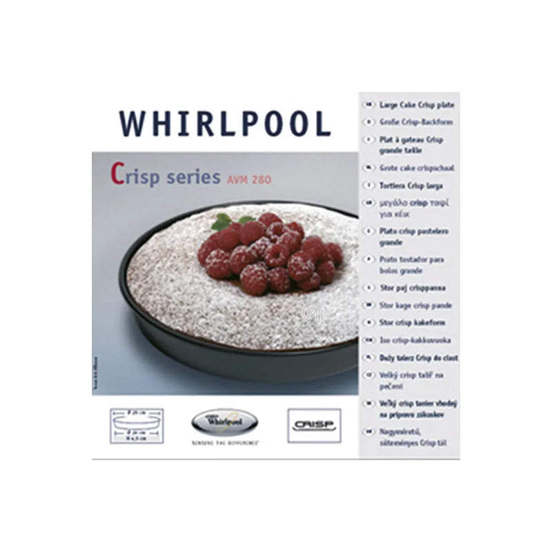 tortera grande serie crisp avm280 para microondas whirlpool