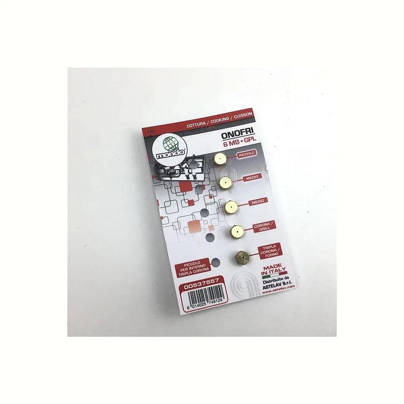 ONOFRI, MONDO - Set 5 LPG-Gaseinspritzdüsen 6MB für Kochfeld - AST-00537557