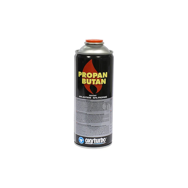 Cartucho gas butano propano 210g con válvula 7/16 OXYTURBO