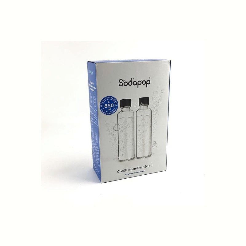 Set mit 2 Glasflaschen à 1 l für Sodapop Logan Wassersprudler