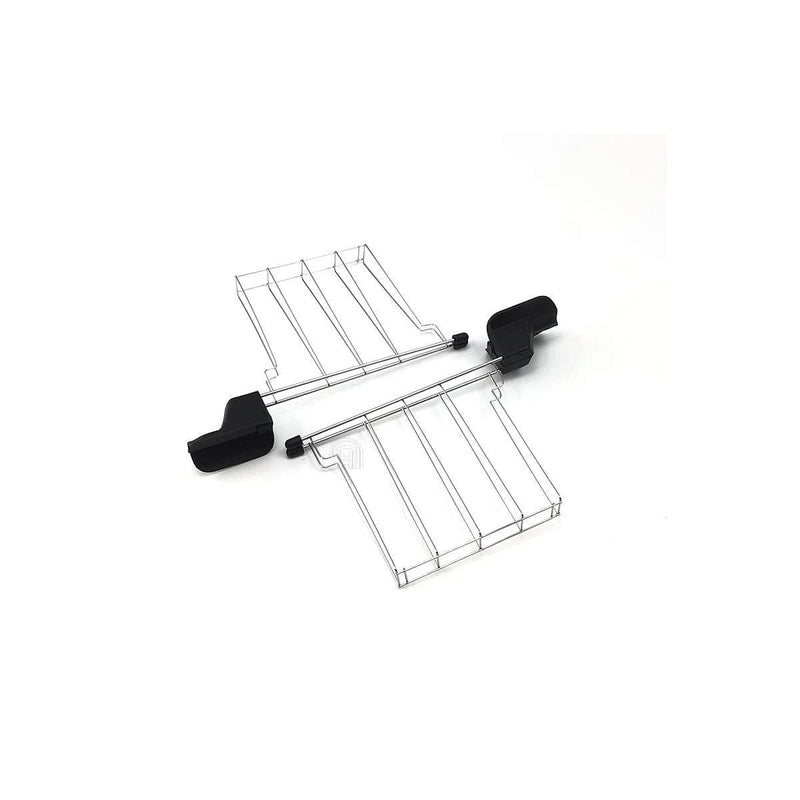 Set mit 2 schwarzen Klammern für DeLonghi Toaster AT6236002910