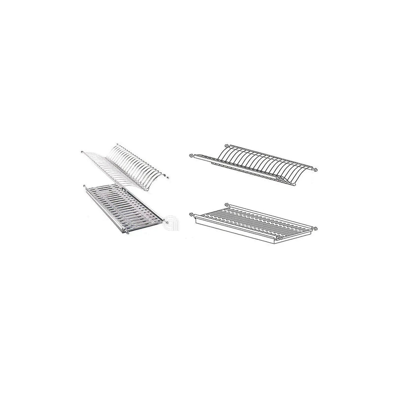 scolapiatti inox 56 cm universal para lavavajillas con bacinella