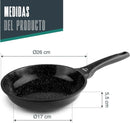 LACOR Bratpfanne Kale aus Gusseisenaluminium 26 cm - Modell 26526