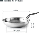 LACOR Pfanne Origin Edelstahl 22 cm - Modell 47322