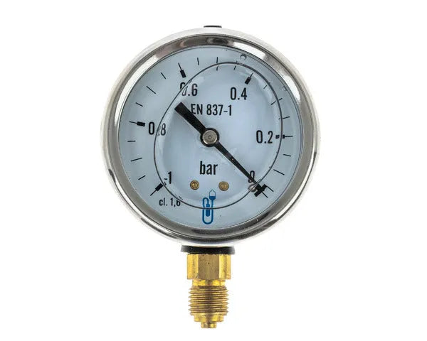 Vacuómetro para caldera de gasóleo -1 a 0 bar Ø63 mm con glicerina