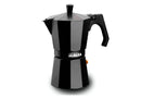 ALZA BASIC NERO Caf. italiana aluminio 6 tazas