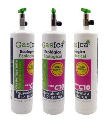 Pack 3 botellas gas refrigerante GASICA PRO C10 - R32 R410A