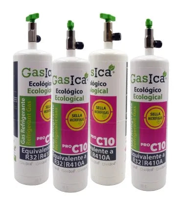 Pack 4 botellas gas refrigerante GASICA PRO C10 - R32 R410A