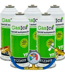 Pack 5 botellas gas refrigerante GASICA YF - R1234yf + manómetro